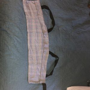 Paid Crop top with suede straps, tie in back.